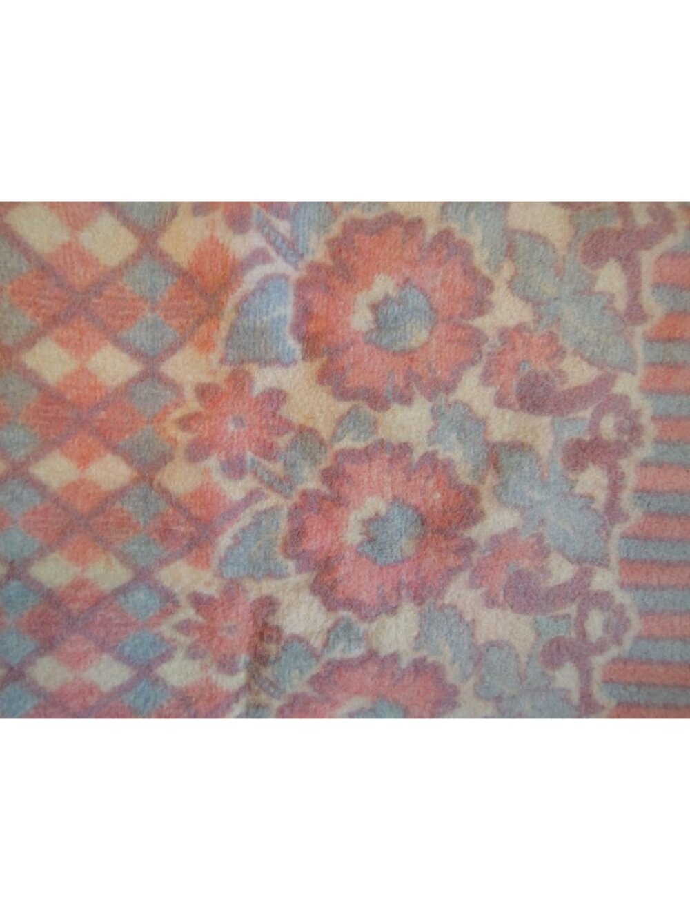 Vintage Esmond Slumberest Wool Blanket Pink Purple Blue Floral 57" x 70"